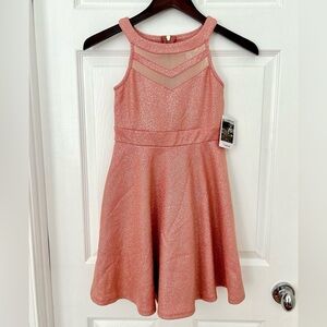 Nickie Lew Nordstrom Girls Pink Sparkly Dress NWT